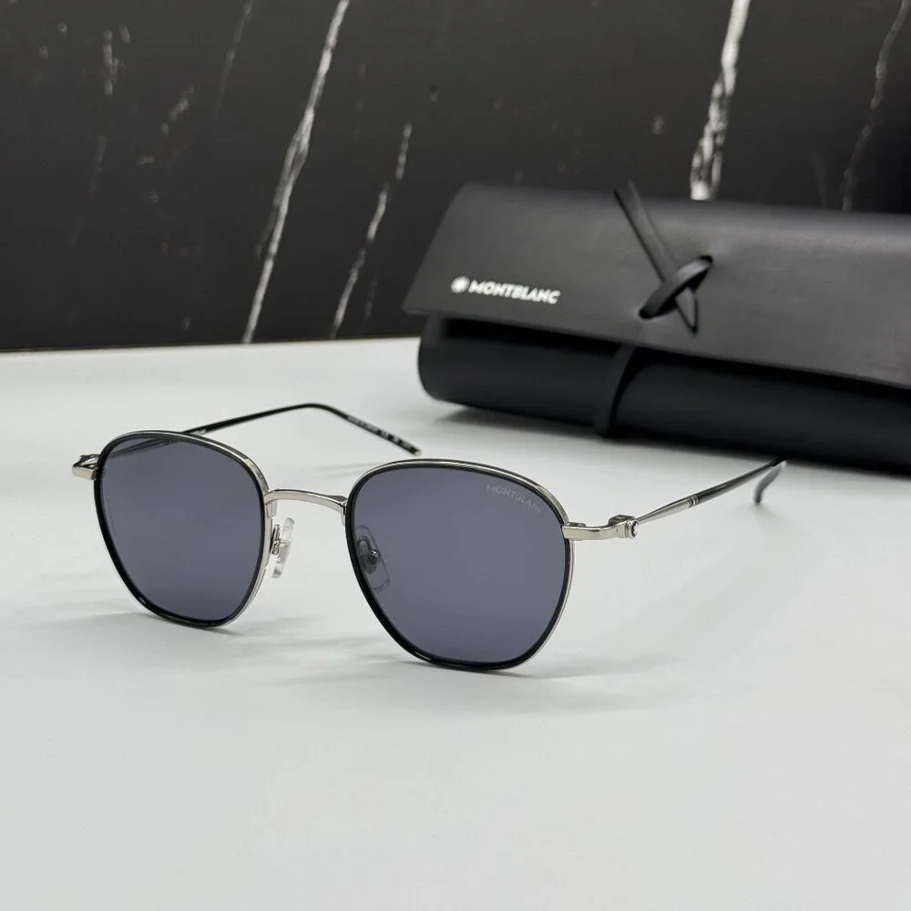 NEW MONTBLANC SUNGLASSES MEN BLACK GRAY EYEWEAR MONTBLANC MB0160S 001